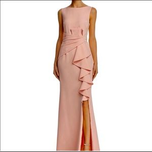 Eliza J Blush (Pink) Cascading Ruffle Gown
